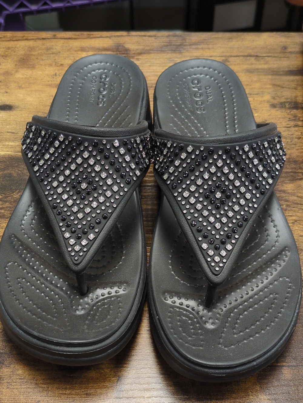 Crocs Monterey Shimmer Sandal Wedge Womens 9W